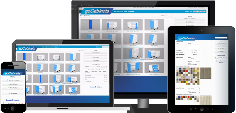 goCabeints website on tablet, laptop, desktop and phone