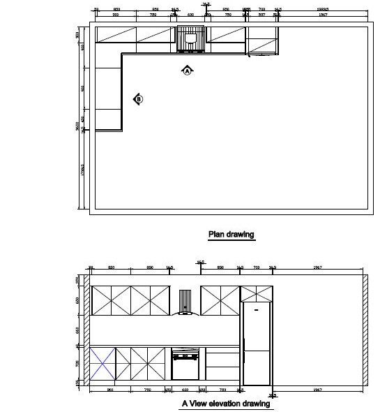 blue print of room