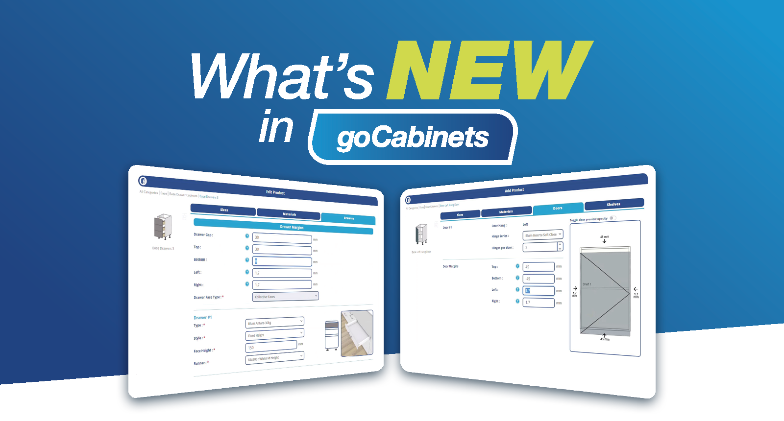 goCabinets new dashboard